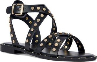 Azalea Wang Whistler Ankle Strap Sandal in Black at Nordstrom, Size 10