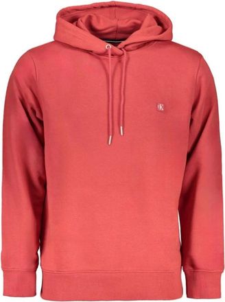 Calvin Klein Rode Katoenen Hoodie Logo - Heren - Hoodies - Rood - 2XL - Katoen - Hoodies & sweatvesten
