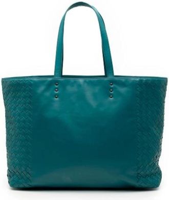 Bottega Veneta Pre-owned Tote Bags, female, Blue, Size: ONE SIZE Pre-owned Tote Bag