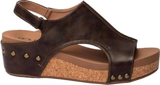 Corkys Footwear Womens Volta Ii Wedge Sandal In Chocolate Smooth