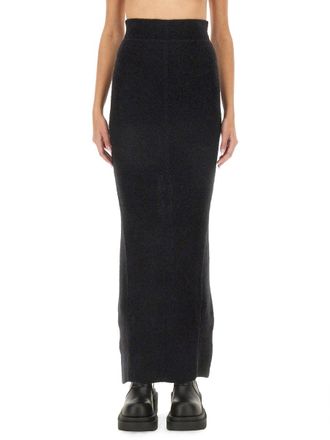 Rick Owens Knit Alpaca Skirt - Black