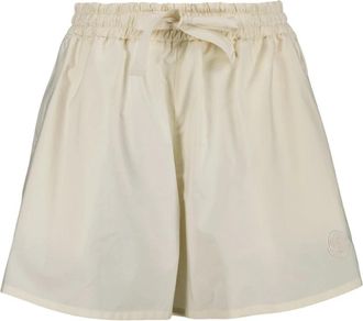 Moncler Katoenen Shorts - Dames - Bermuda - Beige - XS - Katoen - Korte Broeken