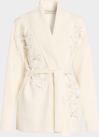 Golden Goose Journey Embellished Belted Cardigan