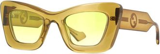 Gucci Ladies Black Cat Eye Sunglasses GG1552S 004