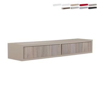 Domino Estanter&iacute;a De Pared Con Caj&oacute;n, Mesita De Noche Flotante, Estante De Pared, Roble Marr&oacute;n Y Moca, 88,2 X 13,4 X 20 Cm - Domino