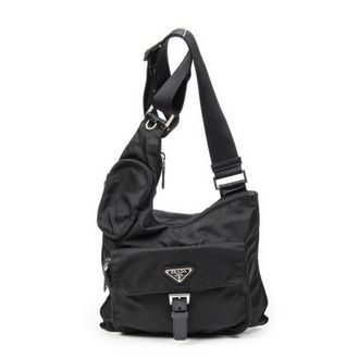 Prada Fron Pocket Saddle Bag Schoudertas