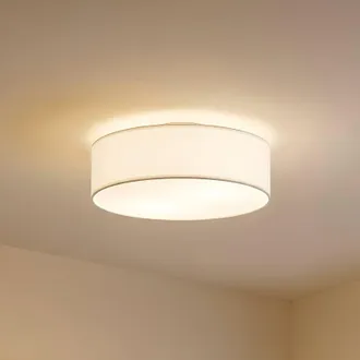 Lindby Lindby - L&aacute;mpara De Techo sebatin En Blanco Textura, Tela, Tejido, Seda
