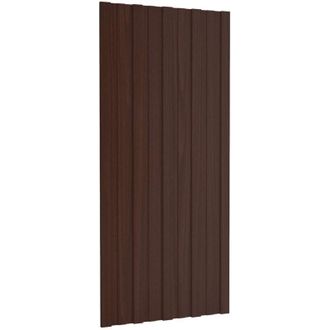 vidaXL vidaXL Pannello per tetto 36 pcs Marrone 100 x 45 cm Acciaio zincato