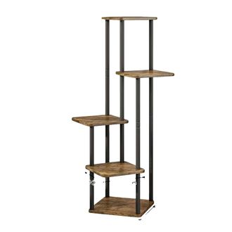 OEM Soporte Para Plantas, Dise&ntilde;o De 5 Niveles, Construcci&oacute;n Robusta De Metal Y Madera, Soporte De Exhibici&oacute;n De Plantas De 5 Niveles