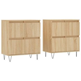 Berkfield Home Sideboards 2 pcs Sonoma Oak Engineered Wood in Light Brown