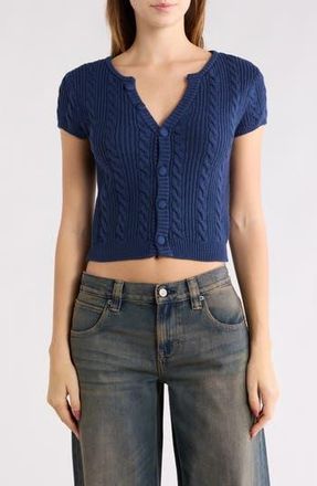 PacSun Liana Cable Cardigan in Navy at Nordstrom Rack, Size X-Small