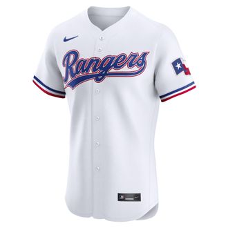 Nike Texas Rangers Nike Mens Dri-FIT ADV MLB Elite Jersey in White | 90B0TEHOTER-ZVA