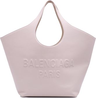 Balenciaga Pre-owned Womens Everyday Tote Embossed Logo - Lilac Leather - One Size