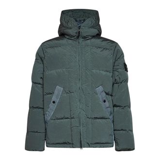 Stone Island Heren, Jassen, Groen, Maat: L Polyamide
