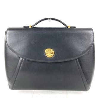 Cartier Panth&egrave;re Black Leather Handbag Tote Bag (Pre-Owned)