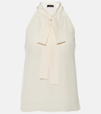 Nili Lotan Top Zelie in crêpe de chine di seta