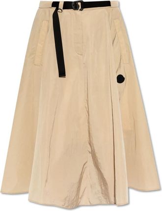 Moncler Geplooide Midi Rok - Dames - Midirokken - Beige - M - Rokken