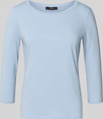 Max Mara Slim Fit 3/4-Shirt aus Baumwoll-Mix Modell MULTIA in Hellblau, Gr&ouml;&szlig;e XXL