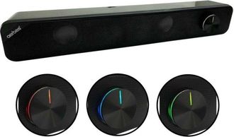 Trade Shop Soundbar 2.0 Aux Usb Altavoz Rgb Est&eacute;reo Tv Pc Home Theatre Ab-d381