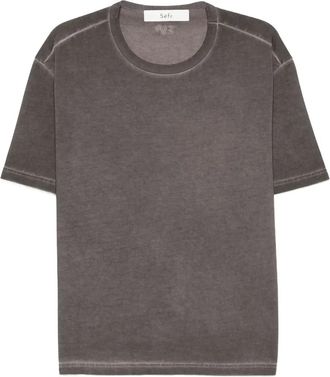 Séfr cotton T-shirt - men - Cotton - L - Brown