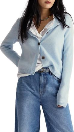 Seasalt Cornwall Tern Tide Merino Wool Blend Cardigan in Knit Melange Ice Blue at Nordstrom, Size 14 Us