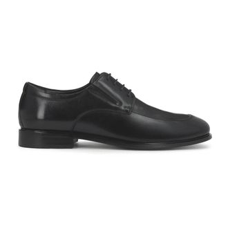 Kazar Zwarte formele schoenen met decoratieve stiksels - Heren - Nette schoenen - Zwart - 40 EU - Leer - Schoenen