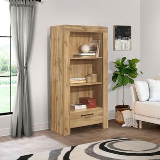 Birlea Oak Bookcase with Drawer Compton in Light Oak