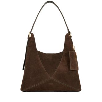 Dune London Womens Accessories Dearest - Suede Tote - Brown Leather - One Size