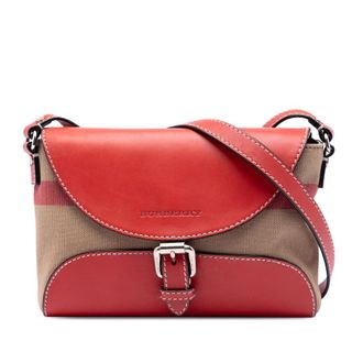 Burberry Pre-owned Burberry Leather and House Check Canvas Henham Crossbody Ladies 81LZV07DG56SLE1U