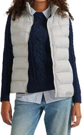 Eddie Bauer Cirruslite 650Fp Down Zip Up Puffer Vest In Dove Gray