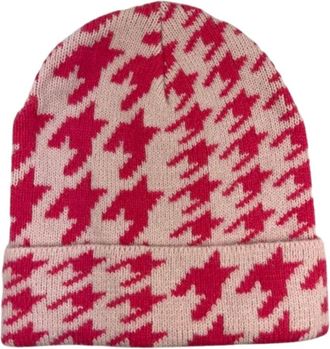 MARCUS ADLER Houndstooth Cuff Beanie