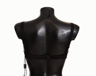 Dolce & Gabbana Black Polka Dot Satin Lace Balconette Bra Silk Elastane Clothing