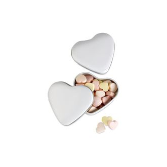 Trade Shop Trade Shop - 12 Scatoline In Latta A Forma Di Cuore Bomboniera Segnaposto Portaconfetti 7x7x4