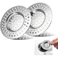 OEM Colador De Fregadero De 2 Piezas, Colador De Fregadero De Acero Inoxidable, Filtro Para Cabello De Ducha, Colador De Desag&uuml;e De Fregadero, Rejilla Par