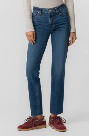 Kut from the Kloth Reese High Waist Ankle Straight Leg Jeans in Fairness at Nordstrom, Size 16