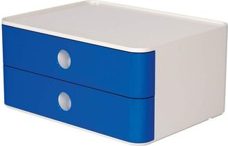 Han 1120-14 - smart-box allison, cassettiera impilabile con 2 cassetti, colore: royal blue - HAN
