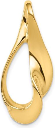 Diamond2Deal 14k Yellow Gold Fits up to 3mm Regular, 6mm Fancy Reversible Omega Slide