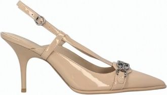 Pinko Beige Leather Pointed Pumps
