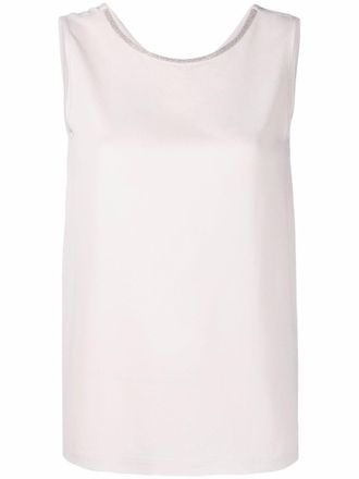 Fabiana Filippi metallic-trim knitted top - Neutrals