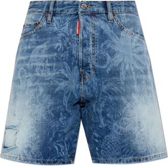 Dsquared2 Boxer Denim Shorts - Heren - Denim shorts - Blauw - M - Denim - Korte Broeken