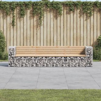 vidaXL Vidaxl - Panca Giardino Design Gabbione 287x71x65,5 cm Massello di Pino