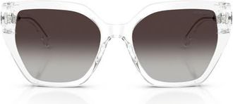 Swarovski 56mm Gradient Irregular Sunglasses in Transparent/gradient Grey at Nordstrom