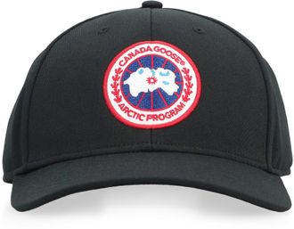 Canada Goose Mens Arctic Disc Logo Baseball Cap Black Polyester Hat
