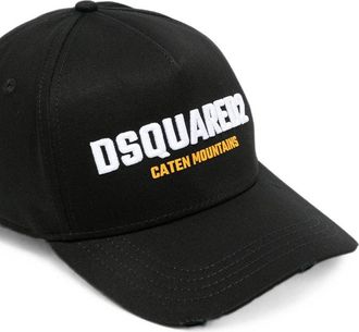 Dsquared2 Mens Black Cotton Baseball Cap Hat