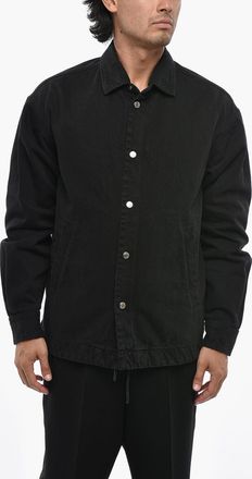 Dsquared2 ICON Dark-Wash Denim Jacket with Embossed Logo Dsquared2