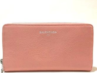 Balenciaga Pre-owned Leren Portemonnee - Dames - Vintage Accessoires - Roze - ONE Size - Leer - Vintage