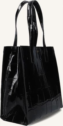 Ted Baker Tassen, Dames, Zwart, ONE Size, Polyester, Vivanaa Patent Croc Texture Large Icon Tote Bag