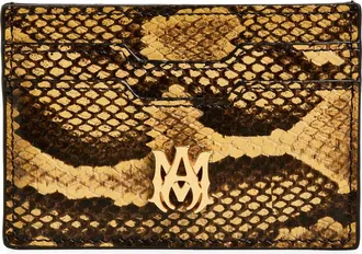 Amiri Python Embossed Card Holder in Brown at Nordstrom