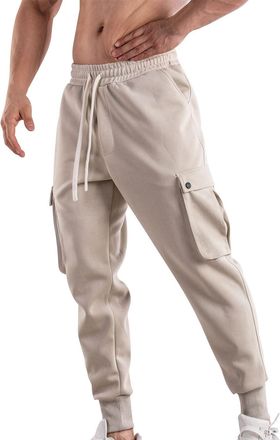 Generic Cargo Pants Thermal Trousers Men Mens 2025 Trendy Men Spring And Summer Pant Casual All Solid Color Painting Cotton Linen Loose Plus Size Trouser Fash