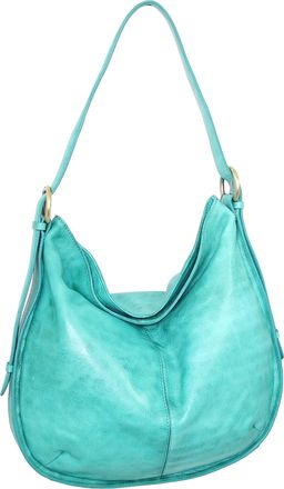 Nino Bossi Vintage Leather Classic Hobo in Turquoise